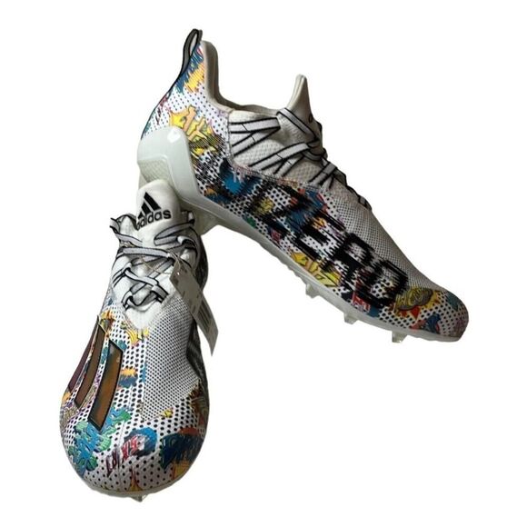 Adidas Adizero Comics Football Cleats FX8361 Men\'s US 17 White Multi Color NWT main image 11